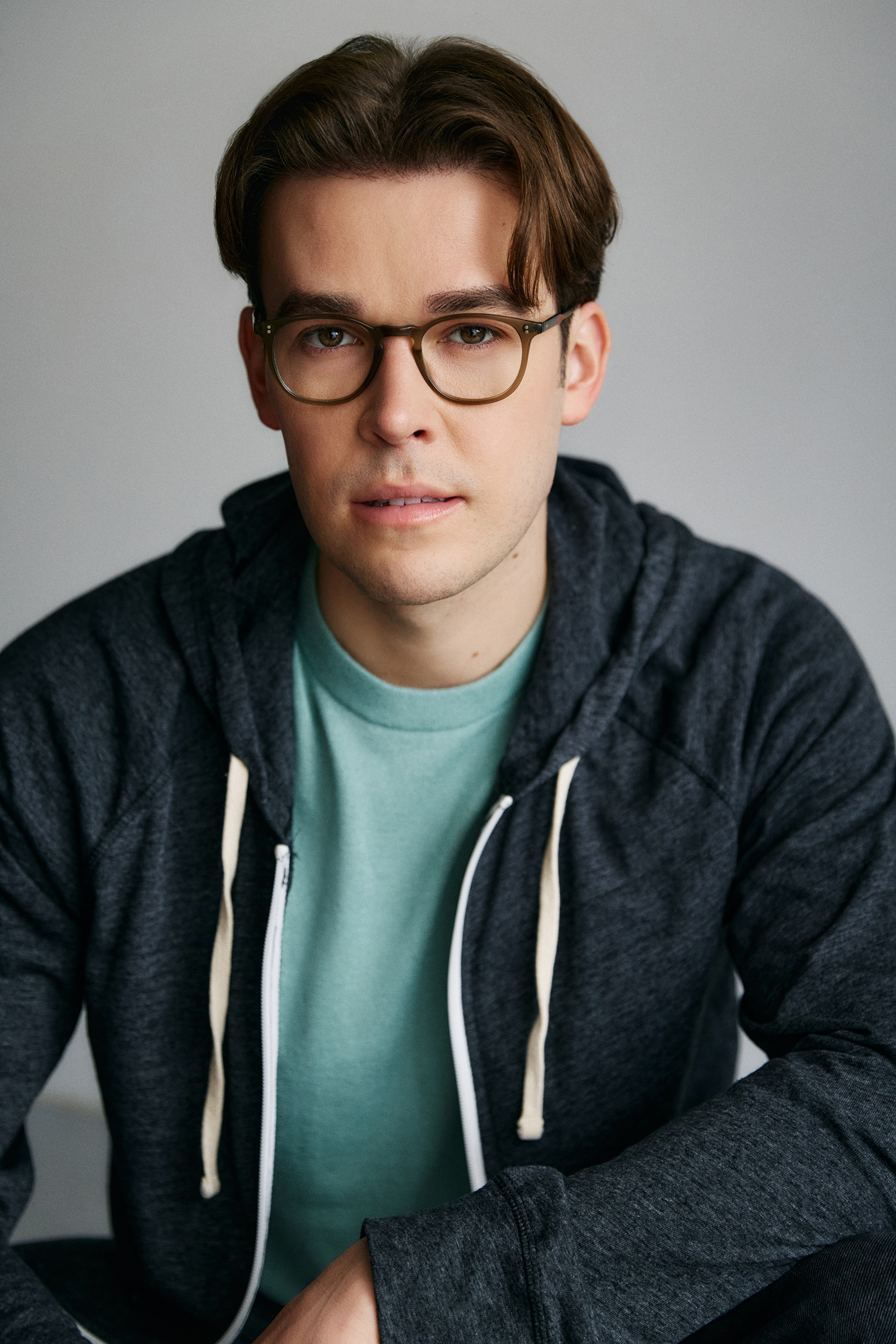 Austin Hammer - Dramatic Look with Hoodie and Glasses